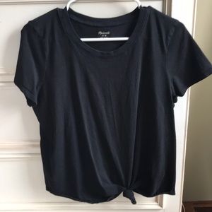 madewell tie front tee